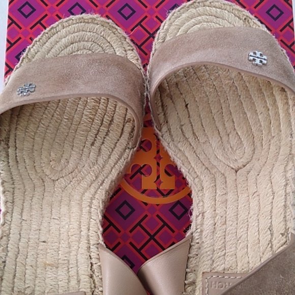Tory Burch Bima Espadrille Sport Suede Wedge 7.5 - Picture 7 of 16